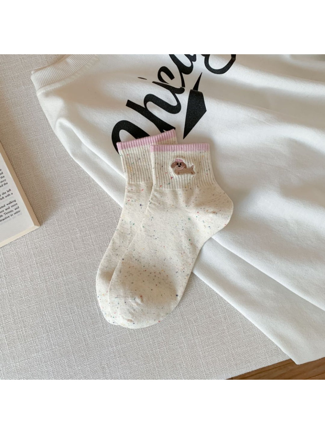 Rufia - Cute Dog Speckled Crew Socks product image 5