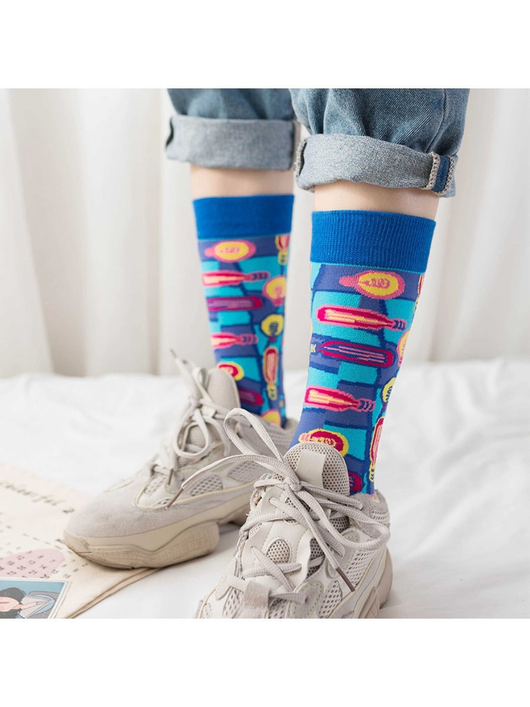 Rufia – Cartoon Retro Crew Socks