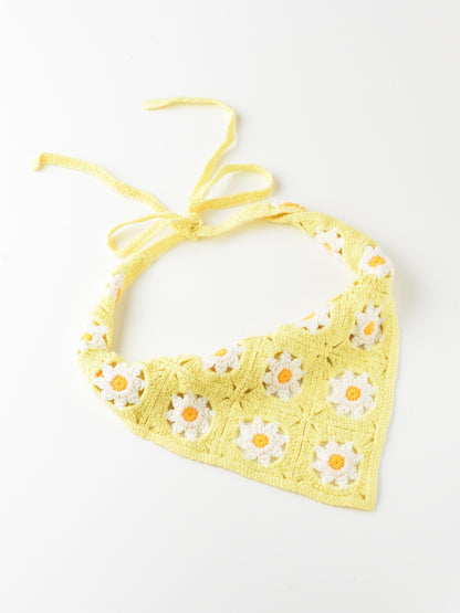 Haila - Floral Woven Flower Hairband - pink - product image