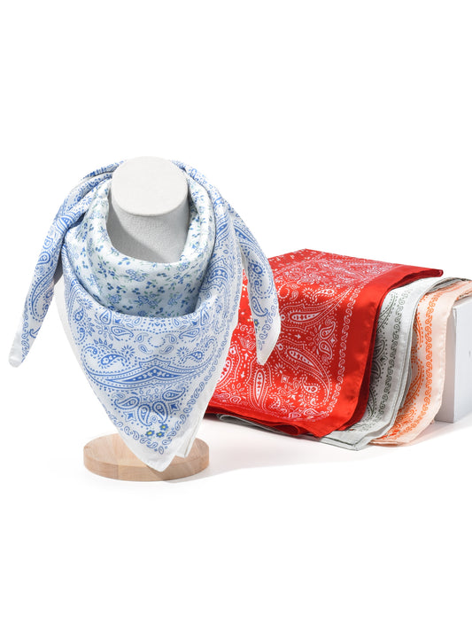 Scarvii - Paisley Print Square Scarf