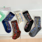 Rufia - Floral Lace Mid-calf Socks - Delicate & Vintage