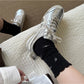 Rufia - Vintage Color Block Slouchy Mid-Calf Socks