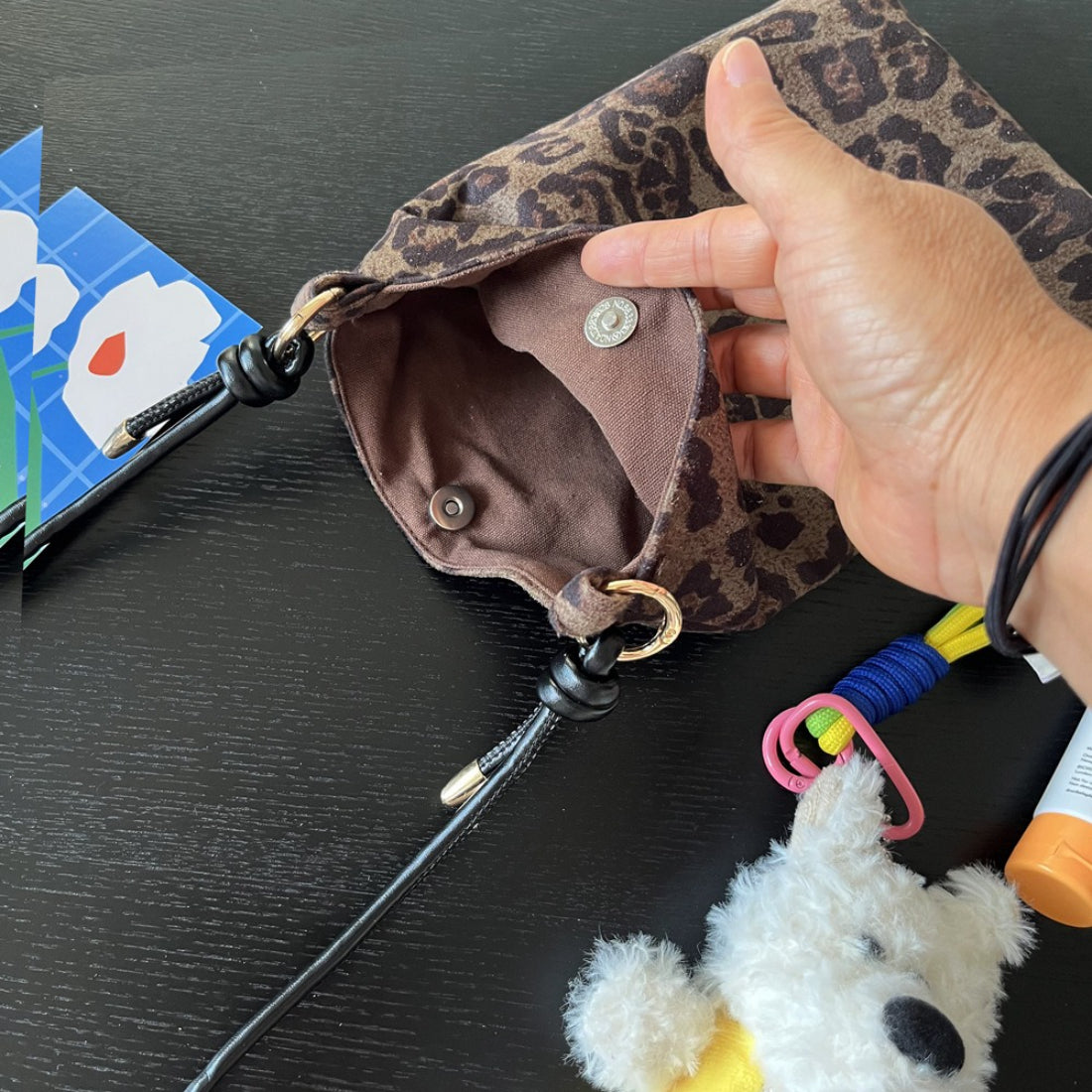 Leopard Print Mini Crossbody Bag detail view