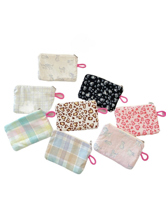 Cosbai - Coin Purse with Leopard & Cats Patterns