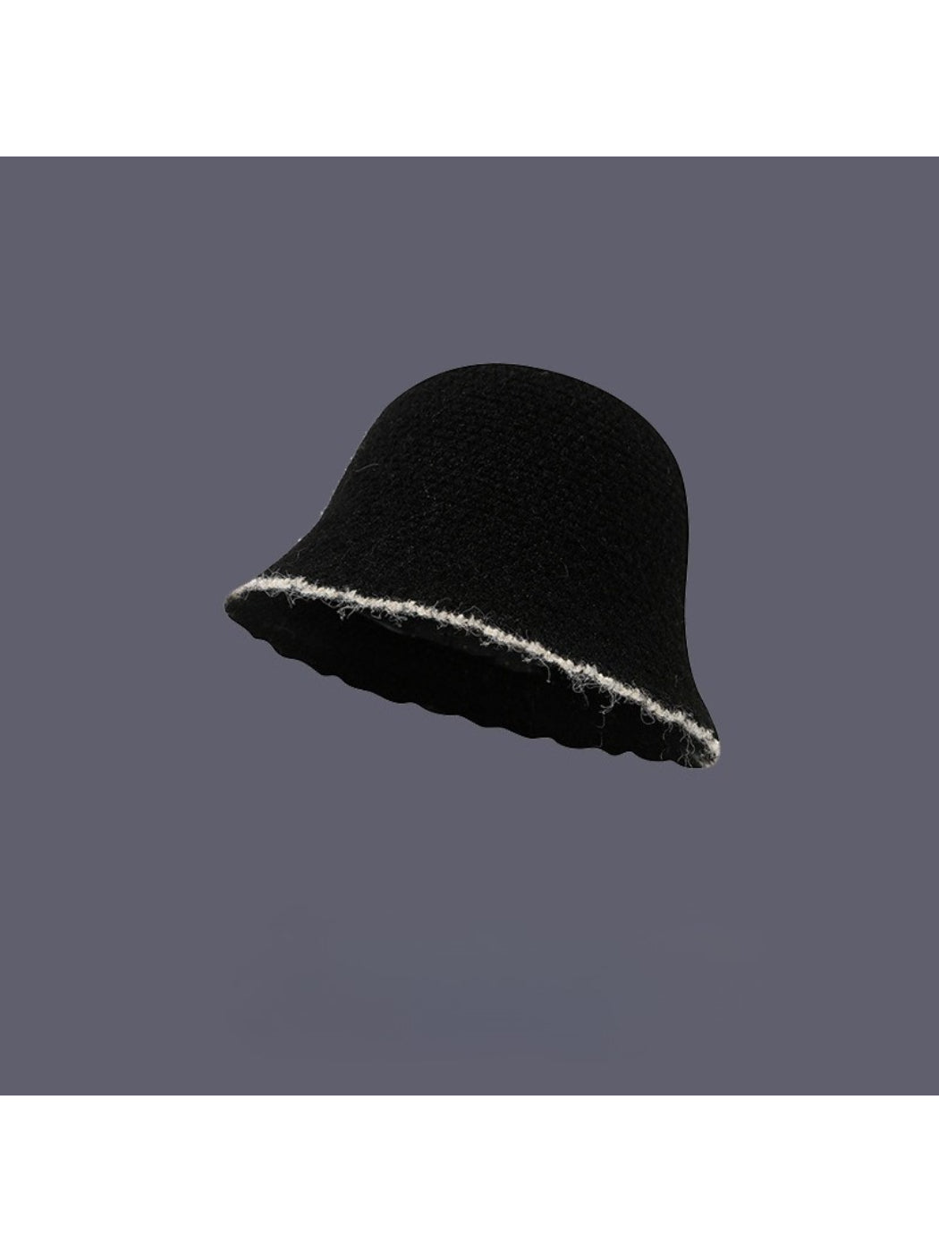 Haila - Contrast Edge Knit Bucket Hat