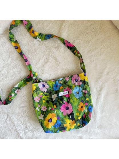 Cosbai - Vintage Garden Pattern Shoulder Bag