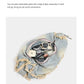 Cosbai - Large-capacity Washed Denim Bag with Shoulder Strap