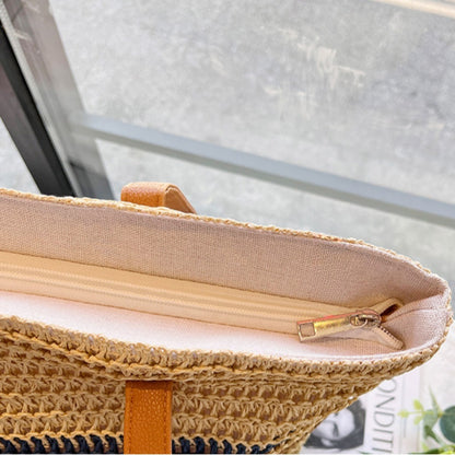 Cosbai - Colorblock Striped Crochet Tote Bag - Large & Classic