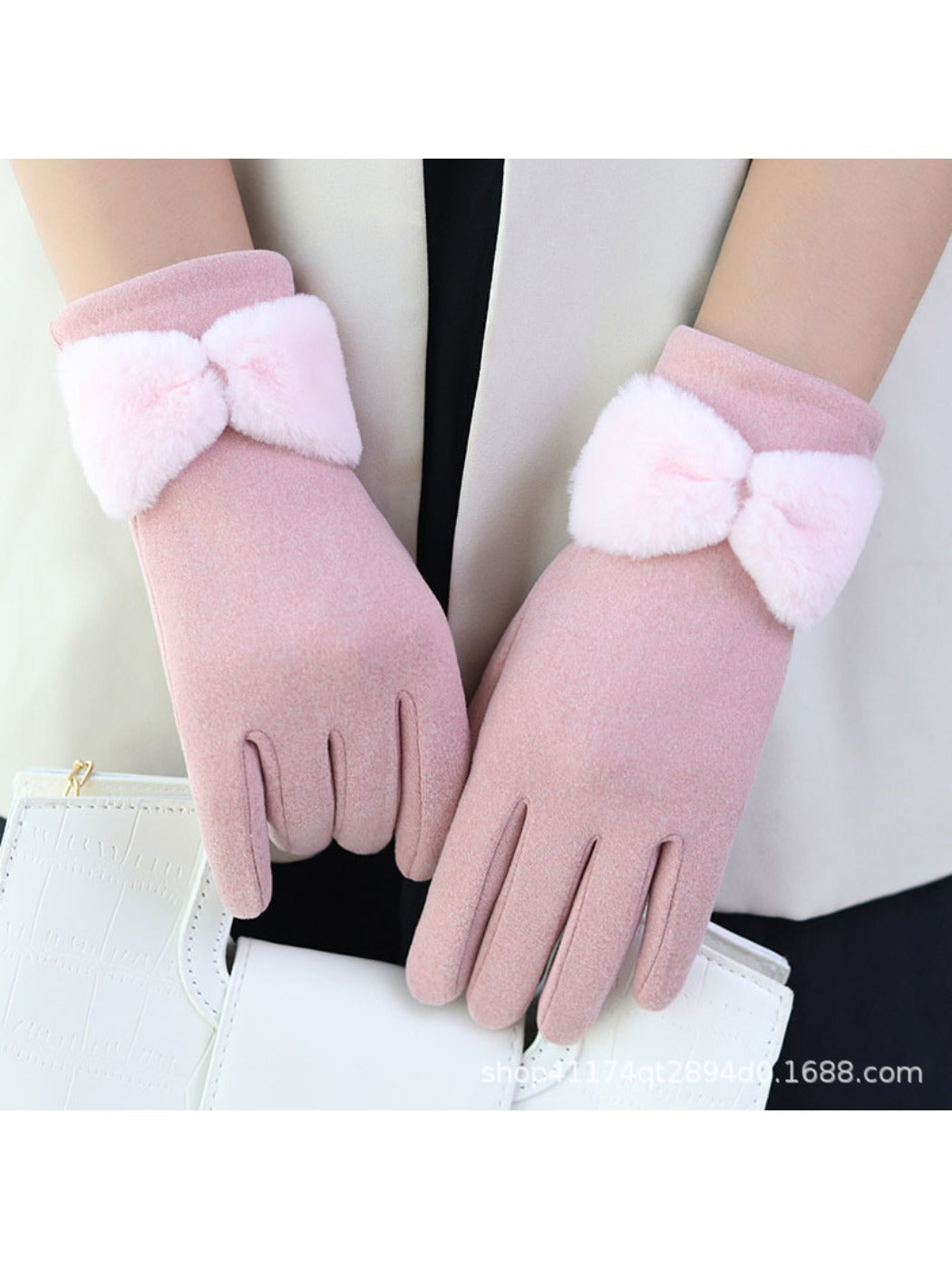 Gloving - Women's Winter Touchscreen Gloves with Bow