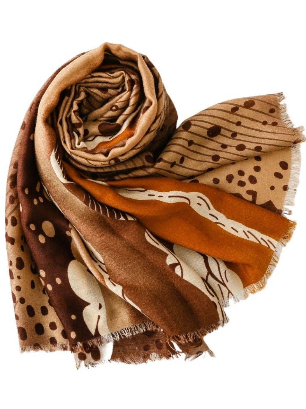 Scarvii - Autumn-Winter Irregular Polka Dot Print Scarf