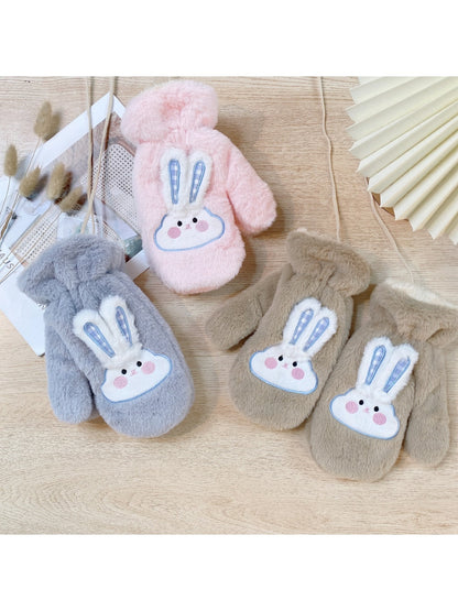 Gloving - Cartoon Bunny Plush Winter Mittens