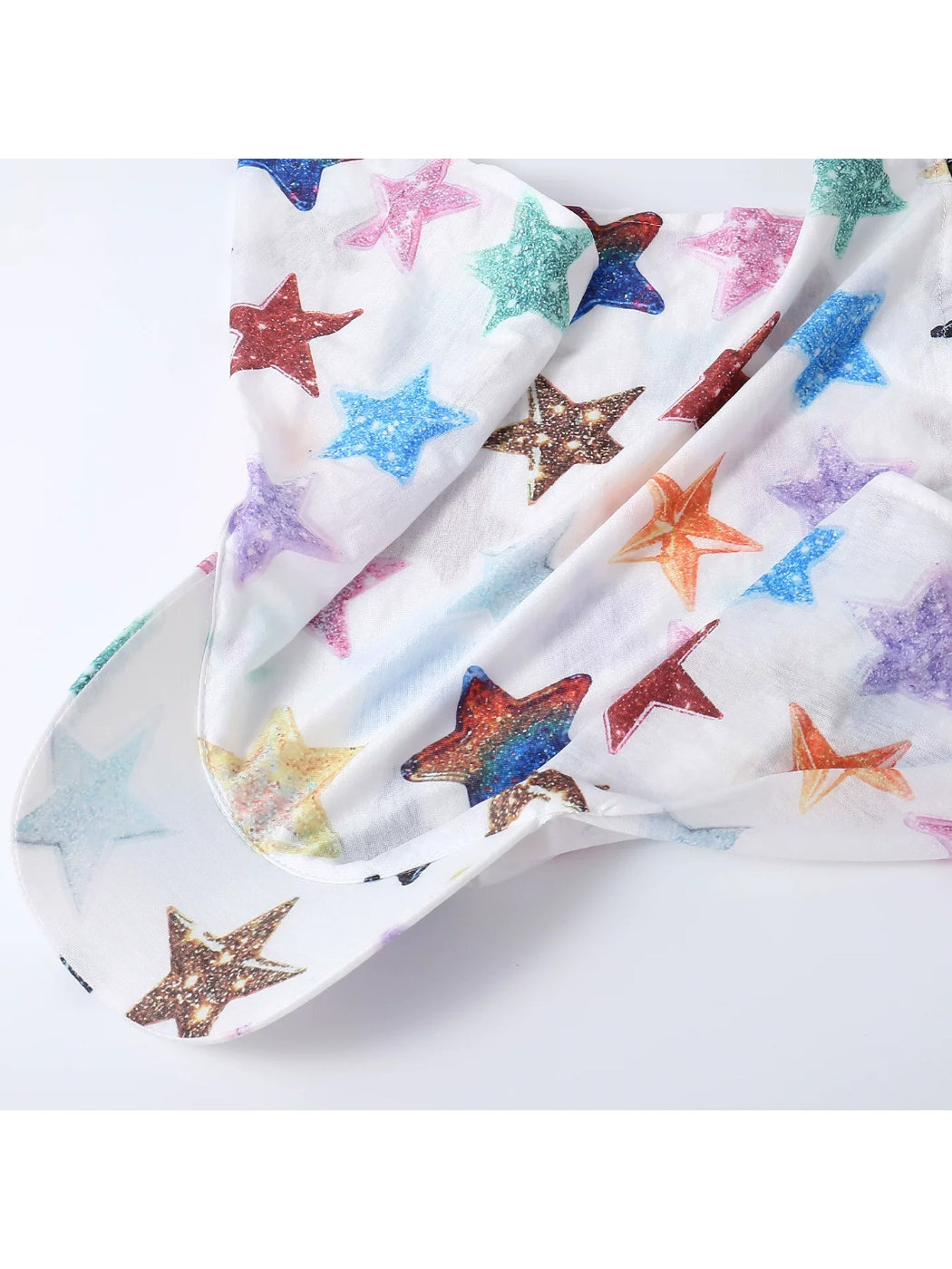 Back view of Haila Star Pattern Bandana Cap highlighting strap and star pattern