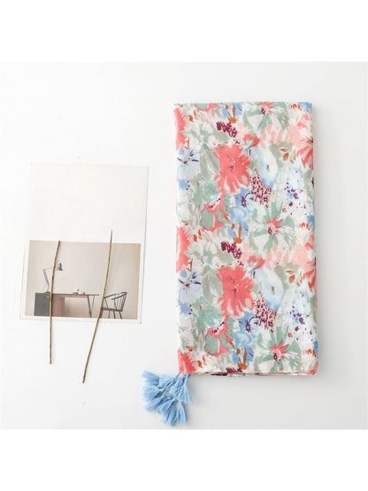 Scarvii - Soft Painterly Floral Pattern Scarf