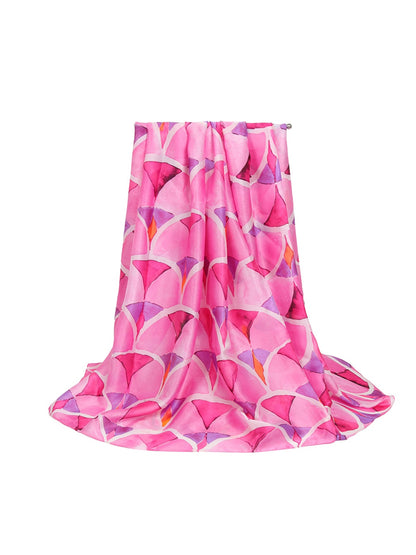Scarvii - Watercolor Ginkgo Leaf Print Fashion Scarf