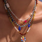 Bauai - Colorful Flat Bead Pendant Necklace - Elegant & Charming