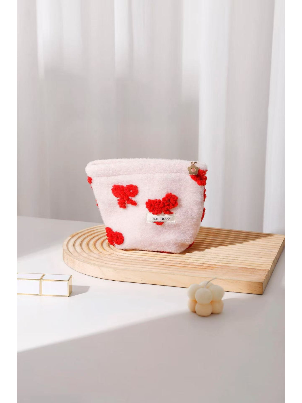 Cosbai - Teddy Bow Cosmetic Bag