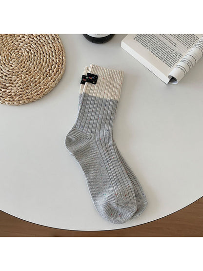 Rufia - Speckled Colorblock Crew Socks