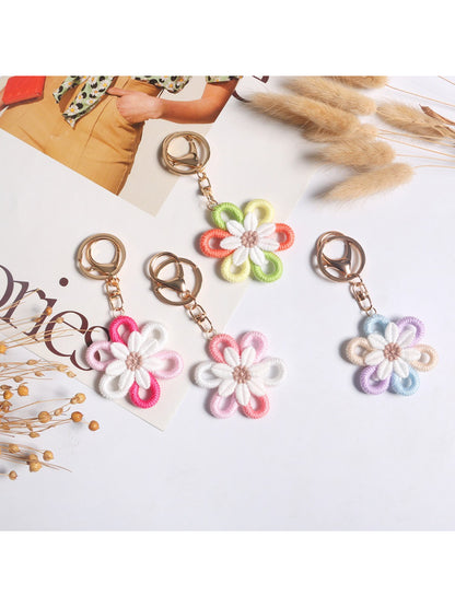 Koco Colorful Flower Loop Keychain Charm showing floral motif