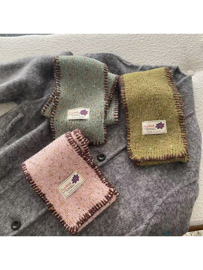 Scarvii - Flecked Blanket Stitch Knit Scarf