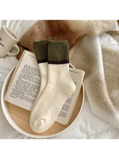 Rufia - Classic Colorblock Stripe Crew Socks