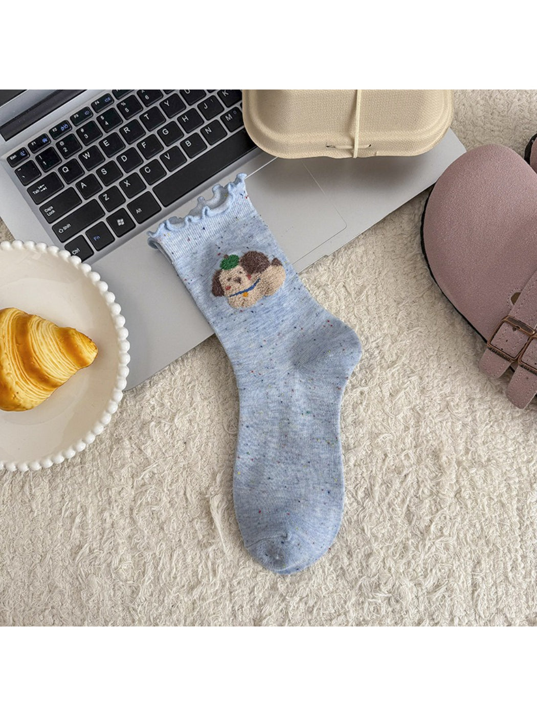 Rufia - Cute Animal Pattern Ruffle Crew Socks product image 7