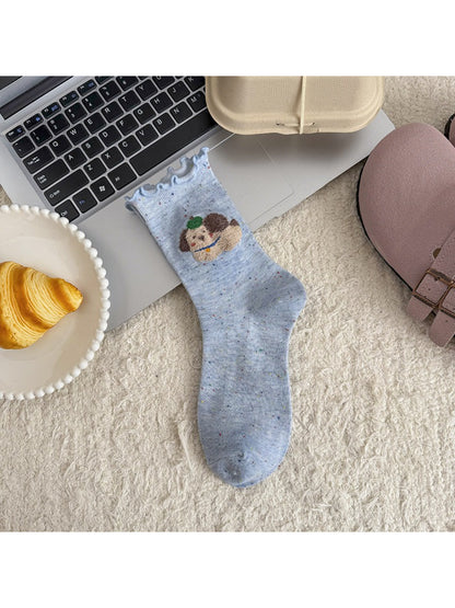 Rufia - Cute Animal Pattern Ruffle Crew Socks product image 7