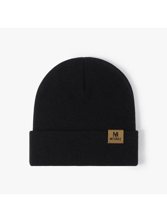 Haila - Letter Patch Cuffed Beanie