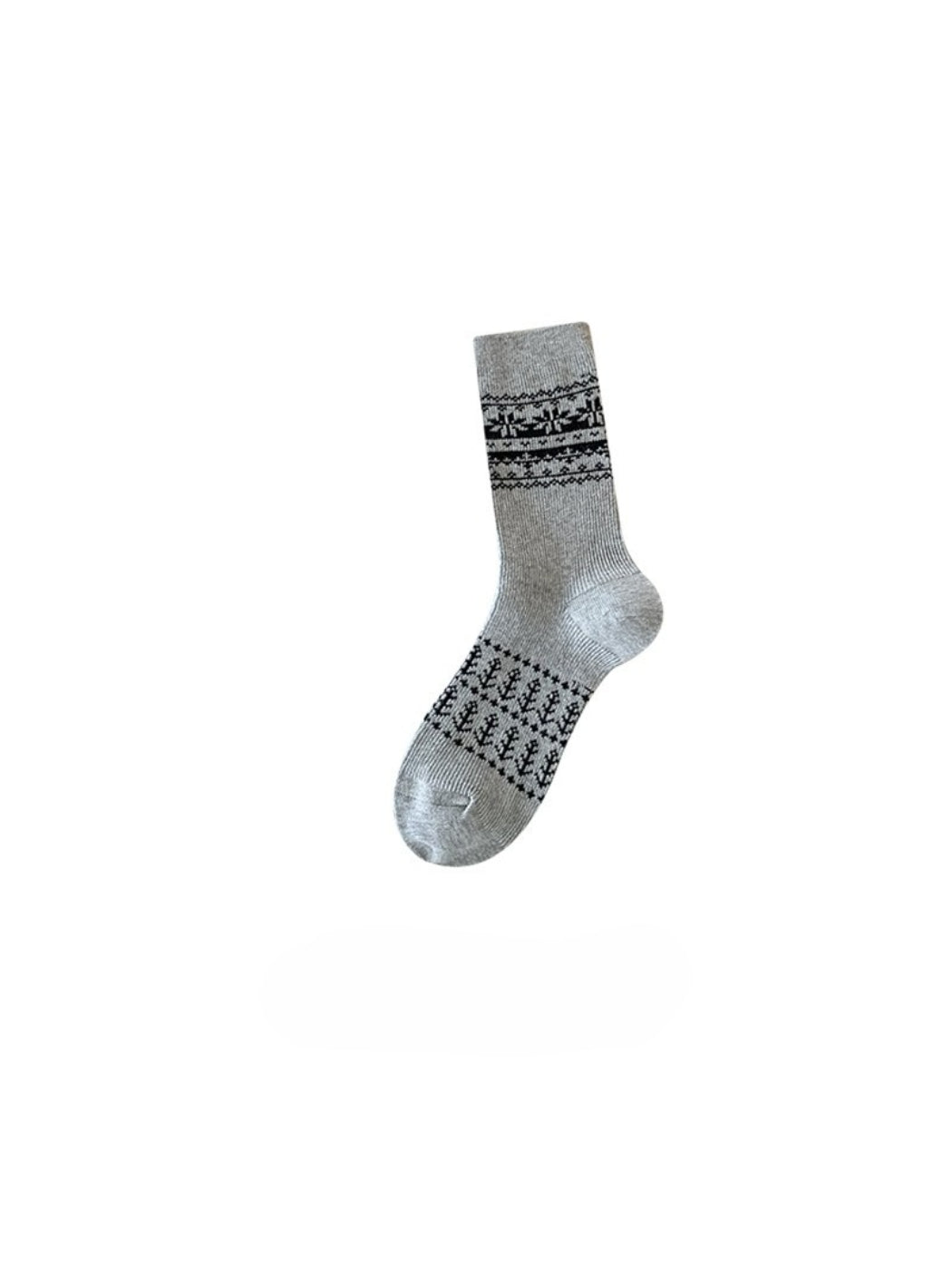 Rufia - Nordic Fairisle Pattern Crew Socks