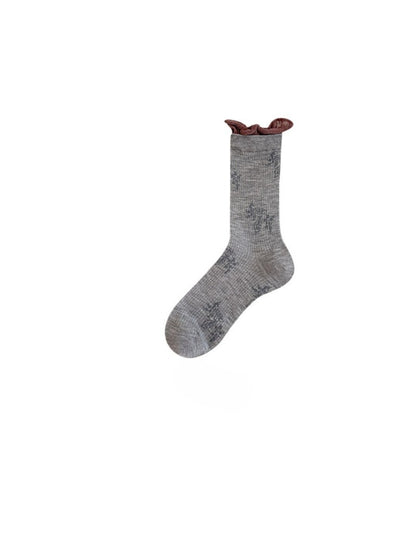 Rufia - Soft Botanical Print Crew Socks product image 4