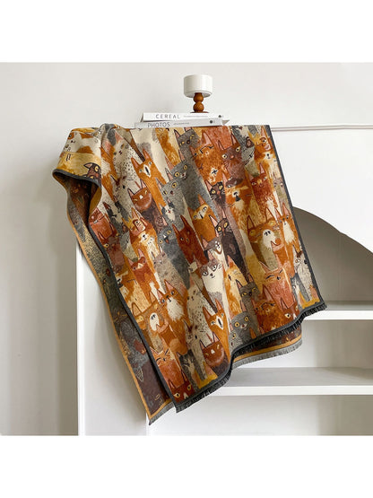 Scarvii - Vintage Abstract Art Paisley Print Scarf & Wrap