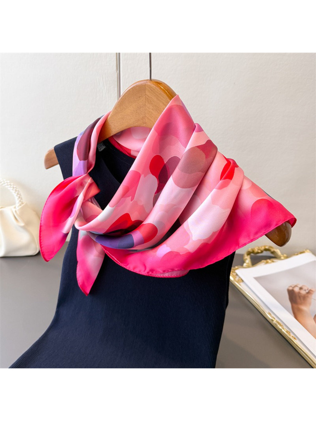 Scarvii Abstract Blush Square Scarf