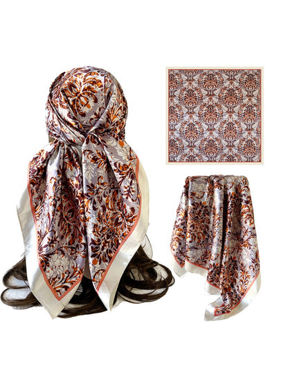 Scarvii - Vintage Baroque Floral Square Scarf