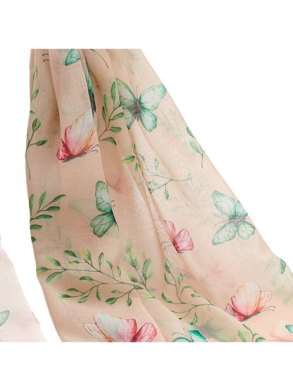 Scarvii - Simple Butterfly Print Winter Scarf