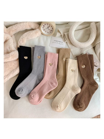 Rufia - Soft Neutral Bear Crew Socks