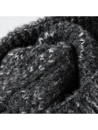 Haila - Heathered Ribbed Cuffed Knit Beanie