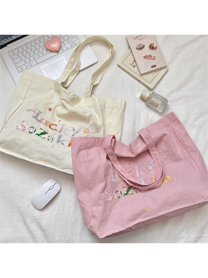 Cosbai - Colorful Embroidery Everyday Tote