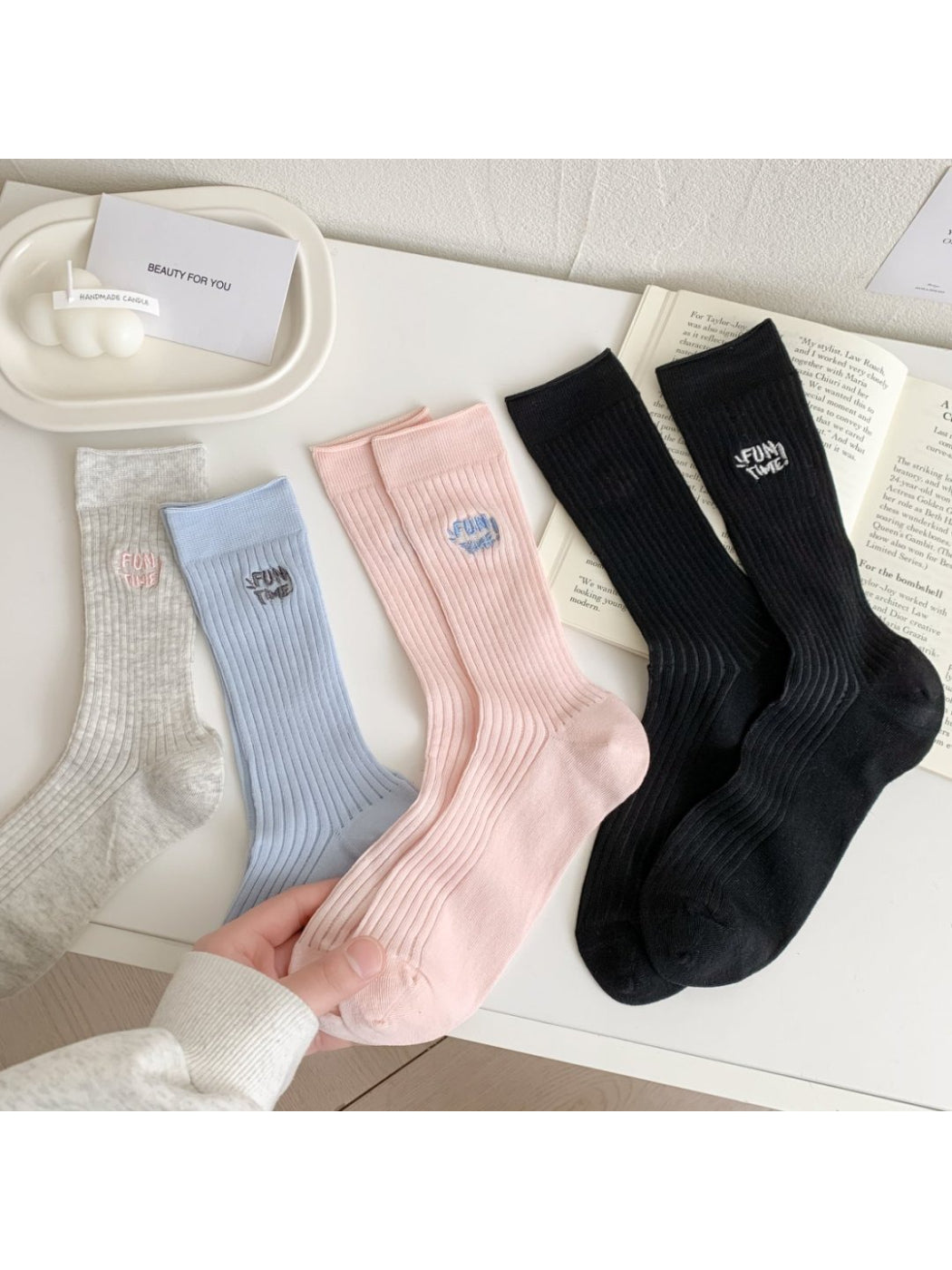 Rufia - Fun Time Ribbed Crew Socks product image 2