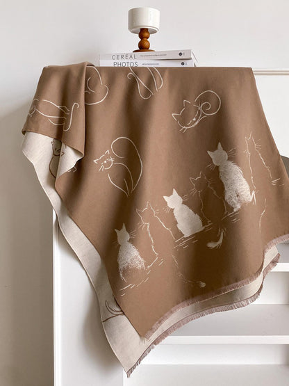 Scarvii – Cute Cat Pattern Winter Scarf & Shawl