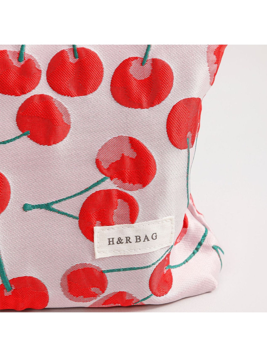 Cosbai - Red Cherry Print Handheld Makeup Bag