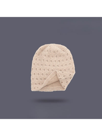 Haila Cozy Textured Slouch Beanie hat shape