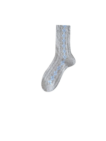 Rufia - Pastel Diamond Pattern Crew Socks product image 4