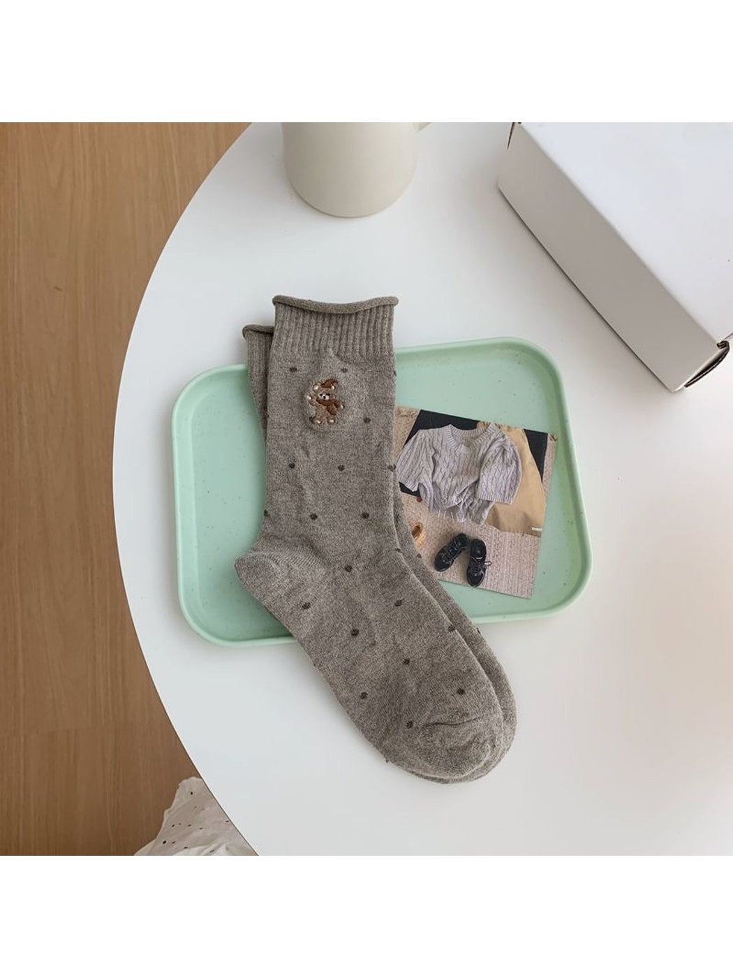 Rufia - Playful Polka Dot Crew Socks