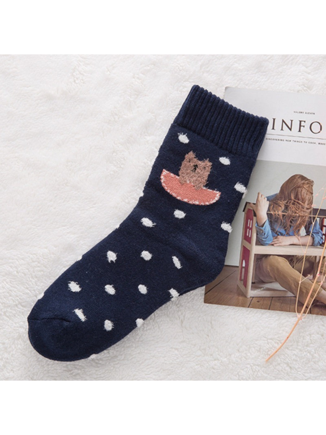 Rufia - Mixed Pattern Knit Crew Socks product image 5
