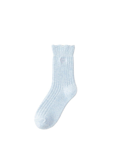 Rufia – Bow & Heart Embroidered Winter Socks