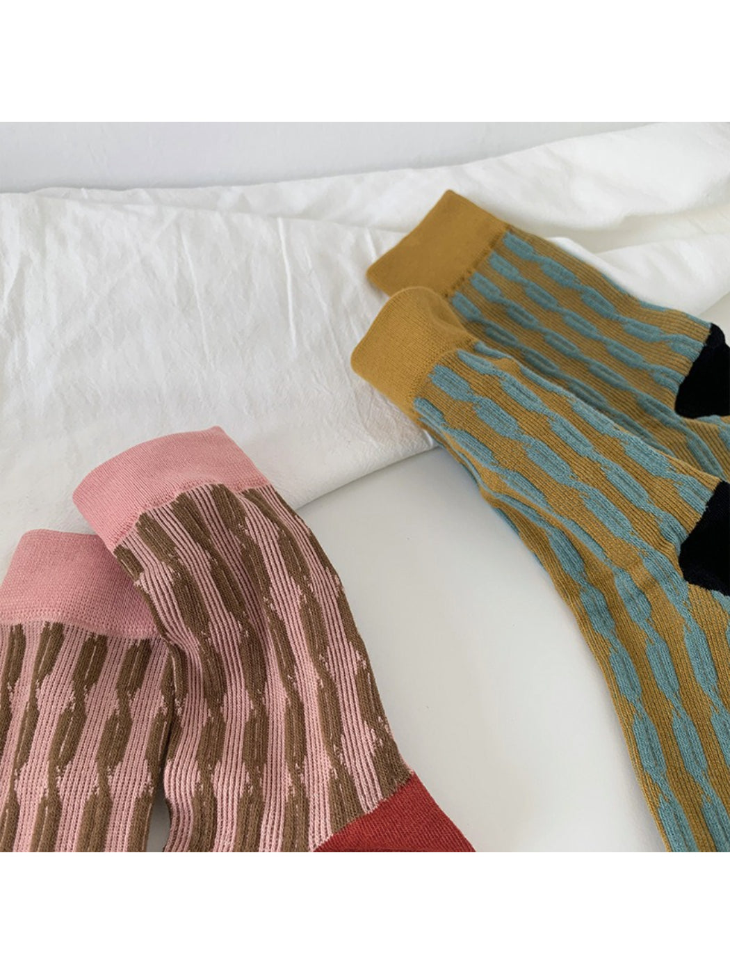 Rufia - Subtle Stripe Knit Crew Socks product image 3