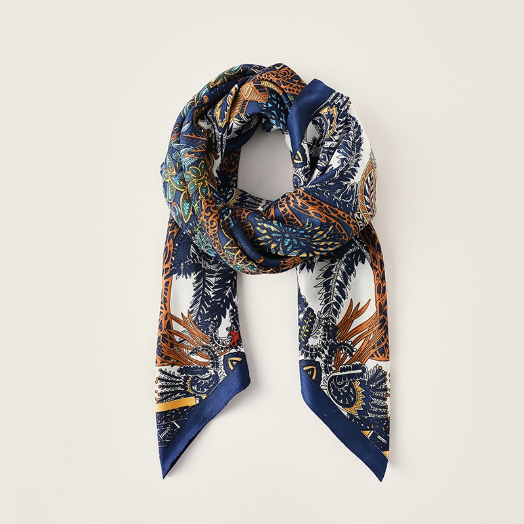 Scarvii - Botanical Print Lightweight Square Scarf