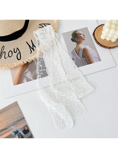 Scarvii - Lace Long Narrow Styling Scarf