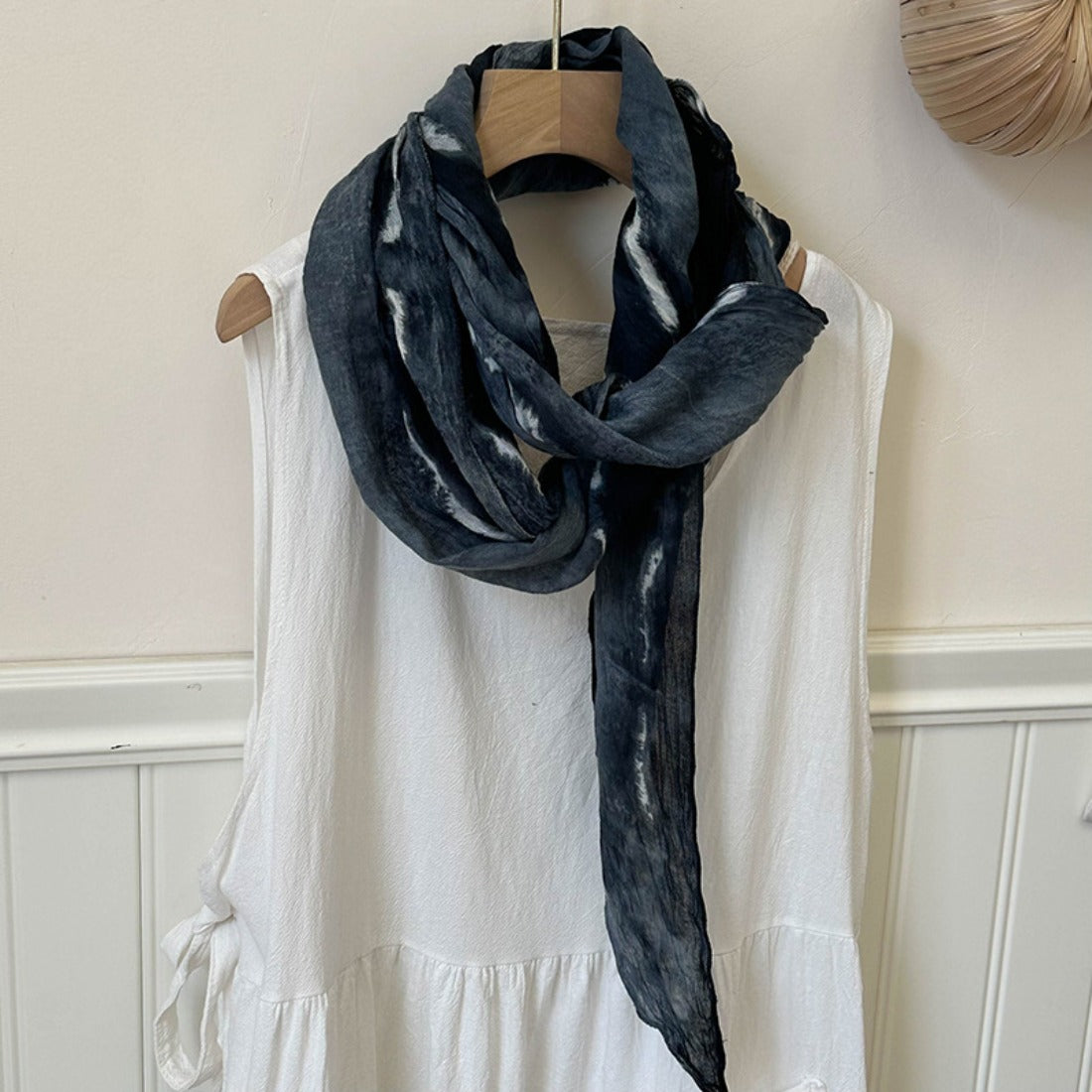 Scarvii - Tie-Dye Cotton Linen Lightweight Scarf