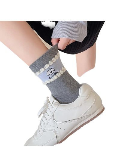 Rufia - Cute Puppy Crew Socks