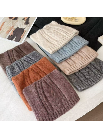 Haila - Textured Cable Knit Winter Beanie Hat